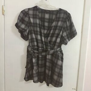 Plaid blouse